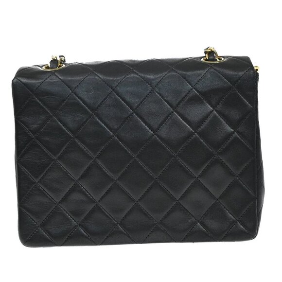 CHANEL CC Logo Mini Matelasse Chain Shoulder Bag Leather Black Vintage 836RF591 - Picture 4 of 15